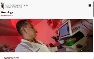 University of Maryland School of Medicine Department of Neurology website