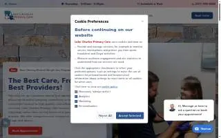 Lake Charles Primary Care website