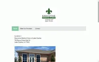 Executive Medical Clinic of Lake Charles website
