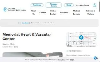 Memorial Heart & Vascular Center website