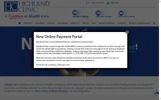Highland Clinic Bossier website