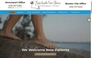 Southside Foot Clinics of Bossier City website