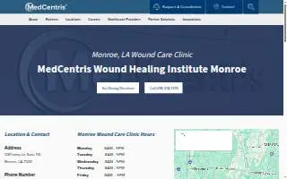 MedCentris Wound Healing Institute Monroe website