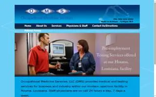 Occupational Medicine Services website