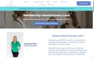 MainelyNP Primary Care website