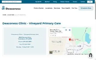 Deaconess Clinic - Vineyard Primary Care website