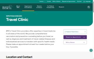 Travel Medicine at Boston Medical Center
