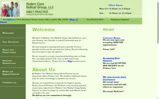 Modern Care Medical Group website