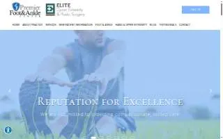 Premier Foot & Ankle Center of Worcester website