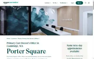One Medical Primary Care Clinic - Porter Square website