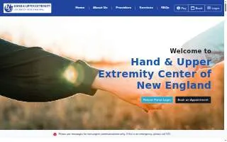 Hand & Upper Extremity Center of New England website