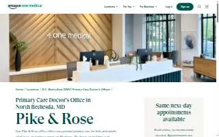 One Medical Primary Care Clinic - Pike & Rose website