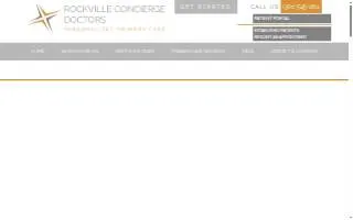 Rockville Concierge Doctors website