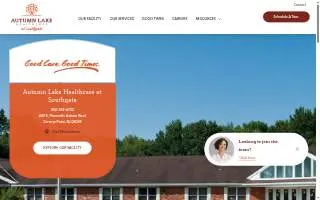 Autumn Lake Healthcare at Southgate website