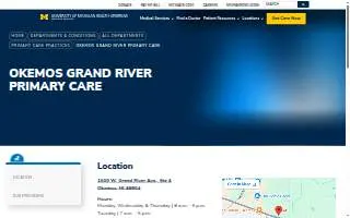 Okemos Grand River Primary Care | University of Michigan Health-Sparrow website