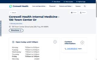 Corewell Health Internal Medicine - 130 Town Center Dr