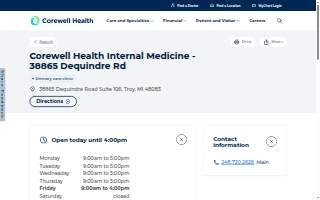 Corewell Health Internal Medicine - 38865 Dequindre Rd