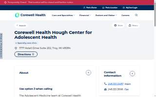 Corewell Health Hough Center for Adolescent Health
