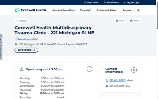 Corewell Health Multidisciplinary Trauma Clinic - 221 Michigan St NE