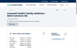 Corewell Health Family Medicine - 8545 Common Rd