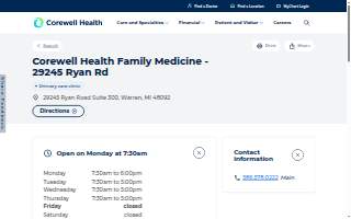 Corewell Health Family Medicine - 29245 Ryan Rd