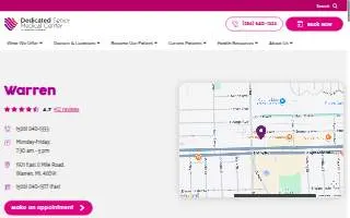 Dedicated Senior Medical Center of Warren website