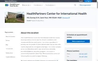 HealthPartners Center for International Health website