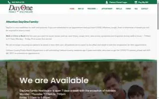 DayOne family health Care website