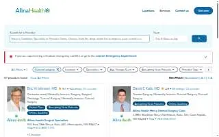 Allina Health Surgical Specialists - Bloomington website