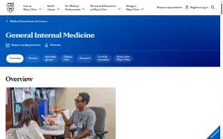 Mayo Clinic | General Internal Medicine website