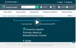 Essentia Health-Polinsky Medical Rehabilitation Center website