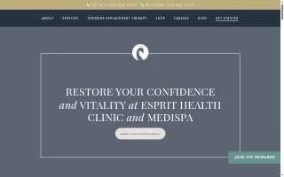 Esprit Health Clinic & MediSpa website
