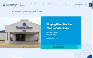 Singing River Medical Clinic - Cedar Lake website