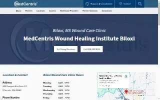 MedCentris Wound Healing Institute Biloxi website