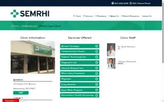Semrhi-Minor Care Clinic website