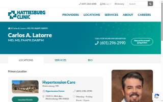 Carlos A. Latorre, MD, MS, FAAFP, DABFM - Hattiesburg Clinic Hypertension Center