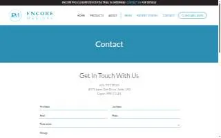 Encore Medical website