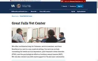 Great Falls Vet Center website