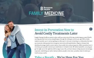 Bozeman Health Family Medicine Clinics website