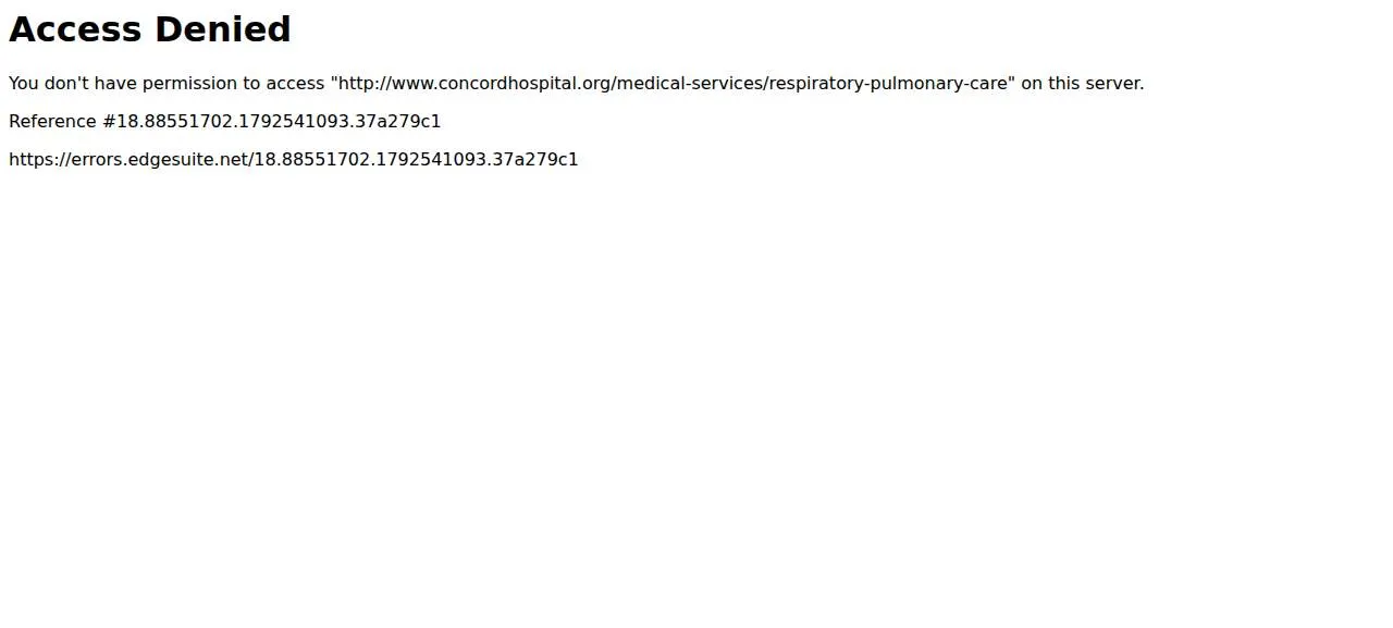 Concord Hospital Pulmonary and Critical Care Medicine website