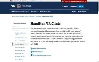 Hamilton Township VA Clinic website