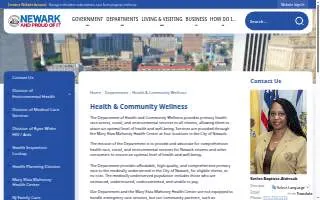 Newark Department of Health & Community Wellness website