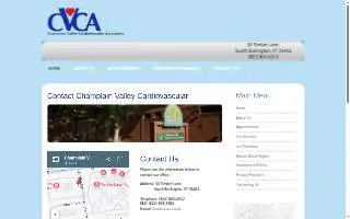 Champlain Valley Cardiovascular Associates of South Burlington website