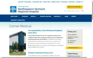 NVRH Corner Medical website