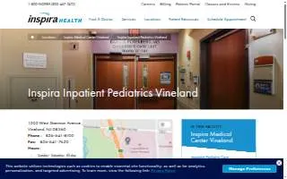 Inspira Inpatient Pediatrics Vineland website