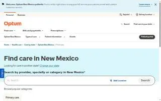 Optum Rio Rancho website