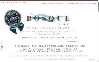 The Bosque Clinic website