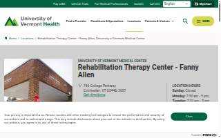 Rehabilitation Therapy Center - Fanny Allen, University of Vermont Medical Center