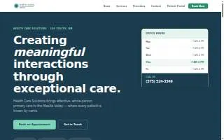 Health Care Solutions website