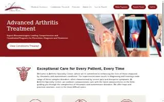Arthritis Specialty Center Idaho Falls website